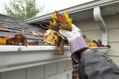Clean Gutters with Downspouts